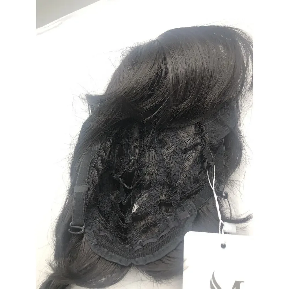 Long Wig with Bangs Hairpiece Synthetic Braided Cosplay Wig Halloween Black READ